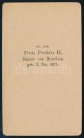 cca 1880 II. Péter (Dom Pedro II.) brazil császár (1825-1891) portréja (Brazília második, egyben uto...