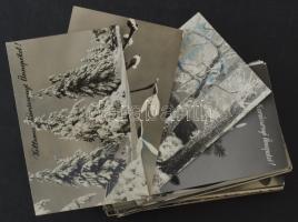 115 db MODERN magyar üdvözlőlap (1950-60-as évek) / 115 modern Hungarian greeting postcards