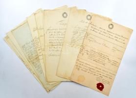1852-1853 10 db szignettás okmány
