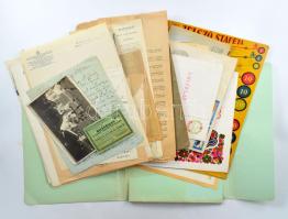 ca 1900-1940 Kb 100 darabos vegyes papírrégiség tétel: reklámok, okmányok, Reformpárt program, stb, jobb tételek.
