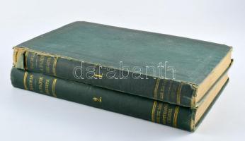 Darwin, Charles: A fajok eredete a természeti kiválás útján vagyis az előnyös válfajok fenmaradása a létérti küzdelemben. Az eredeti hatodik bővitett s javitott kiadása után fordította Dapsy László. Revideálta Margó Tivadar. I-II. kötet. Bp., 1873-1874., Kir. Magyar Természettudományi Társulat, XVI+(2)+303 p.+1 (kihajtható ábrával) t.; 1 t.+VII+361+3 p. Első magyar kiadás. Kiadói aranyozott egészvászon-kötés, kopott borítóval, az I. kötet gerince sérült, az első kötetben magánkönyvtári címkével, "Bóka L. Könyvkötő Pesten" bélyegzéssel.