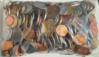 Vegyes, magyar és külföldi érmetétel mintegy ~2kg súlyban T:AU,XF Mixed, Hungarian and foreign coin lot (~2kg) C:AU,XF