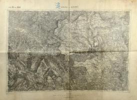 ca 1910 21 db katonai térkép Sarajevo, délszláv területek, Ljubjana, stb, néhány duplummal, 1: 200 0...