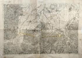 ca 1910 21 db katonai térkép Sarajevo, délszláv területek, Ljubjana, stb, néhány duplummal, 1: 200 0...