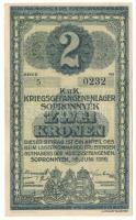 1916. Sopronnyék / Hadifogolytábor 1916. június 16. 2K arab sorozat- és sorszámmal "5 0232"...