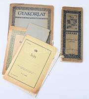 ca 1930 5 db iskolai füzet irredenta szövegekkel és grafikákkal a borítókon