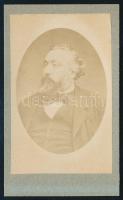 cca 1880 Léon Gambetta (1838-1882) francia politikus, államférfi, miniszterelnök (1881-1882) portréja, vizitkártya, 10,5x6 cm // cca 1880 Léon Gambetta (1838-1882) French politician, statesman, Prime Minister of France (1881-1882), cdv photo, 10.5x6 cm