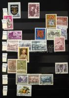 Ausztria 1967-1994 Gyűjtemény sorokkal, 12 fekete lapos, A/4-es Philux berakóban