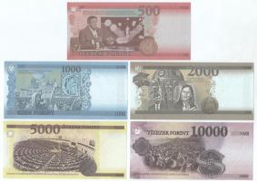 2018. "Soros pénz" 500Ft + 1000Ft + 2000Ft + 5000Ft + 10.000Ft fantázia bankjegy T:UNC,XF