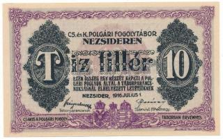 1916. Nezsider / Hadifogolytábor 1916. július 1. 10f római sorozat- és arab sorszámmal "XXVIII 0362", "MS" jelzéssel T:AU Hungary / Nezsider / POW Camp 01.07.1916. 10 Heller with Roman series- and Arabic serial number "XXVIII 0362", with "MS" prefix C:AU Adamo HHE-1.1.3