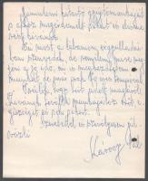 1974 Bp., Károsy Pál helytörténész, temetőkutató levél és borítékja