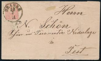 1871.07.28. Kőnyomat 5kr levélen / 5kr on cover "BRASSÓ" - Pest