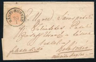 ~1850 3kr levélen / on cover "BÁNFI-HUNYAD" (Gudlin 150 p)