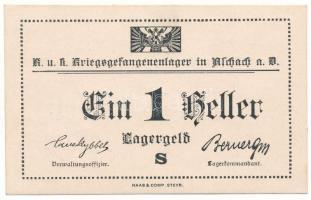 Ausztria 1916-1918 k. Aschach Hadifogolytábor 1h "Sammler" (gyűjtői kiadás) T:AU
Austria ...