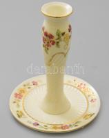 Zsolnay pillangó mintás gyertyatartó, jelzett, hibátlan, m: 14 cm