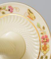 Zsolnay pillangó mintás gyertyatartó, jelzett, hibátlan, m: 14 cm