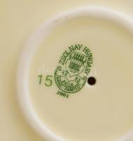 Zsolnay pillangó mintás gyertyatartó, jelzett, hibátlan, m: 14 cm