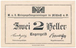 Ausztria 1916-1918 k. Aschach Hadifogolytábor 2h "Sammler" (gyűjtői kiadás) T:AU folt
Aus...