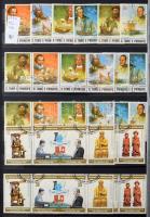 Vegyes motívum tétel (vasút, állat, autó stb.) sorokkal, 8 fekete lapos, A/4-es berakóban