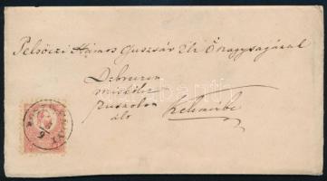 1871 Kőnyomat 5kr levélen tartalommal / on cover with full content "BÖSZÖRMÉNY"