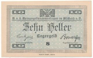 Ausztria / Aschach Hadifogolytábor ~1916-1918. 10h "Sammler" (gyűjtői kiadás) T:UNC,AU Austria / Aschach / POW camp ~1916-1918. 10 Heller "Sammler" (collector issue) C:UNC,AU Camb#1313