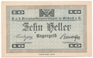 Ausztria / Aschach Hadifogolytábor ~1916-1918. 10h "Sammler" (gyűjtői kiadás) T:UNC,AU
Au...