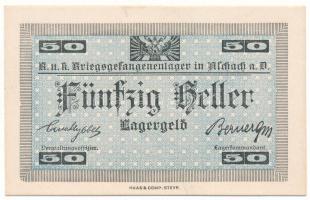 Ausztria / Aschach Hadifogolytábor ~1916-1918. 50h "Sammler" (gyűjtői kiadás) T:UNC,AU Austria / Aschach / POW camp ~1916-1918. 50 Heller "Sammler" (collector issue) C:UNC,AU Camb#1315