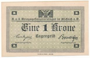 Ausztria 1916-1918 k. Aschach Hadifogolytábor 1K "Sammler" (gyűjtői kiadás) T:UNC,AU
Aust...