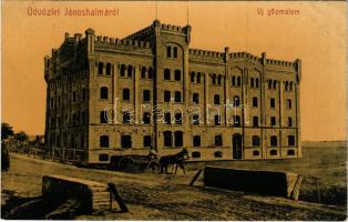 1908 Jánoshalma, Új gőzmalom. W.L. 1912. (fl)