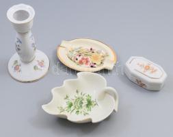 4 darab Zsolnay és Hollóházi tárgy, jelzett, hibátlan.