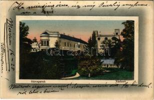 Sárospatak, várkert, Rákóczi vár. W.L. Bp. 5600. Trócsányi B. kiadása (b)