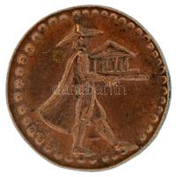 Hrabák Miklós (?-?) kétoldalas bronz névjegyérem (20mm) T:AU