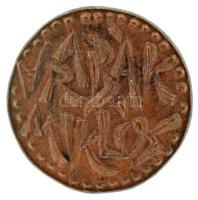 Hrabák Miklós (?-?) kétoldalas bronz névjegyérem (20mm) T:AU