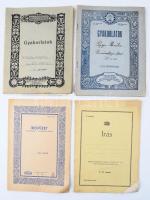 cca 1930 4 db füzet irredenta grafikákkal és nyomtatott szövegekkel, Magyar Hiszekeggyel