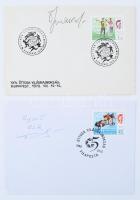 2 db külföldi öttusa versenyző által aláírt FDC 1979 és 1998-ból, azonosítandó