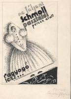 Csengery István (1887-1946) Schmoll paszta plakátterv. tus, vegyes technika, jelzett. Lapméret 30x20...