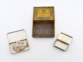 3 db fémdoboz: Száz éves a Magyar Dohányipar, Kaliment gyógycukorka, Sultan Flor török pipadohány, u...