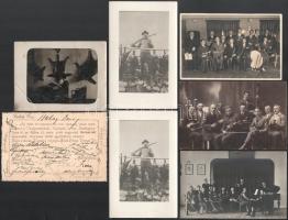 ca 1900-1930 Vadász témájú fotók, Martiny János erdélyi erdőmérnök anyaga, családi fotókkal. 15 db   ca 1900-1930 Hunting-themed photos, material from the Transylvanian forest engineer János Martiny, with family photos. 15 pcs