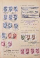 1947 Sokbélyeges színes illeték lerovású okmány.