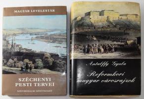 2 db könyv - Antalffy Gyula: Reformkori magyar városrajzok. Bp., 1982, Panoráma. Kiadói egészvászon kötés, papír védőborítóval, jó állapotban. + Bácskai Vera - Nagy Lajos: Széchenyi pesti tervei. Bp., 1985, Szépirodalmi. Kiadói kartonált kötés, papír védőborítóval, jó állapotban.