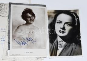 Vegyes aláírás tétel: színészek-színésznők, sportolók, zenészek, stb. aláírásai fotón, nyomtatványok...