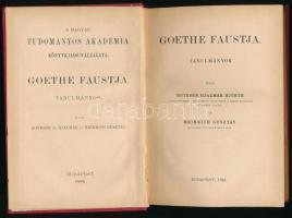 Boyesen, Hjalmar Hjorth - Heinrich Gusztáv: Goethe Faustja. Tanulmányok. Bp., 1888, MTA (Athenaeum-ny.), XVIII+(2)+272 p. Egyetlen kiadás. Kiadói egészvászon-kötés, kissé foltos gerinccel, belül a lapok jó állapotban.
