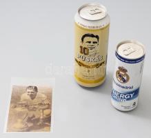 Focis relikviák: Realmadrid energiaital + "Puskás összatart minket" sör, bontatlan + VIP belépő Puskás Ferenc Stadionba, 2006