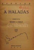Világkönyvtár sorozat 2 kötete: Spencer, [Herbert]: A haladás. Ford.: Szabó László.; Nietzsche, [Fri...