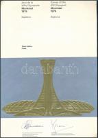 1976 Báró Michael Morris Killanin (1914-1999) Nemzetközi Olimpiai Bizottság elnökének aláírása oklevélen