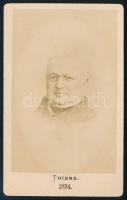 cca 1875 Adolphe Thiers (1797-1877) francia politikus, államférfi, történész, Franciaország első köztársasági elnöke (1871-1873), vizitkártya, 10x6 cm // cca 1875 Adolphe Thiers (1797-1877) French politician, statesman, historian, first president of the Third Republic (1871-1873), cdv photo, 10x6 cm