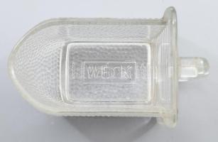 6 darab antik fűszertartó üvegfiók, h: 12-19 cm