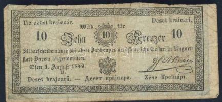1849. 10kr "Almássy" T:III