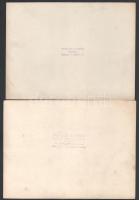 cca 1930 Korcsolyaverseny zsűrije a városligeti műjégen és ünnep vacsora, 2 db pecséttel jelzett fot...