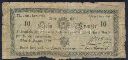 1849. 10kr "Almássy" T:III